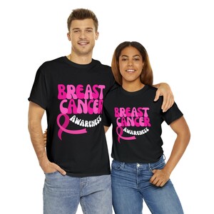 BREAST CANCER RETRO Unisex Heavy Cotton Tee
