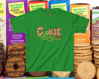Girl Scout Cookie Girl Kids Tee, Fun Scout Shirt, Youth T-Shirt, Children's Apparel, Cookie Seller Tee