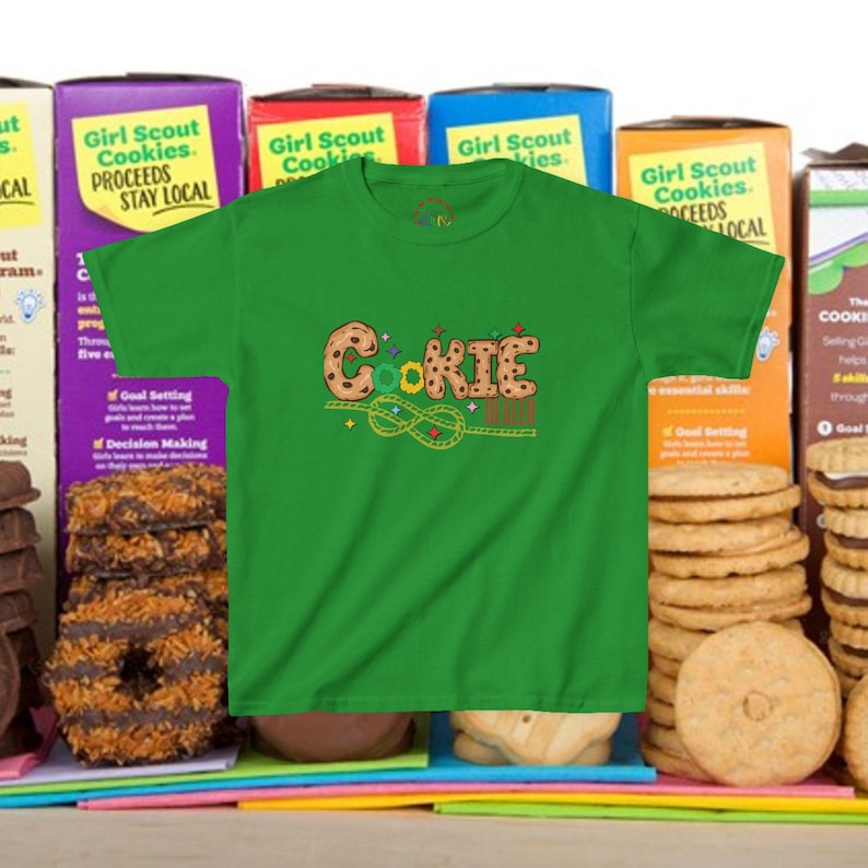 Camiseta infantil de Girl Scout Cookie Girl, camiseta divertida de Scout, camiseta juvenil, ropa para niños, camiseta de vendedor de galletas imagen 1