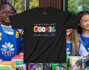 Girl Scout Cookie Girl Kids Tee, Fun Scout Shirt, Youth T-Shirt, Children's Apparel, Cookie Seller Tee