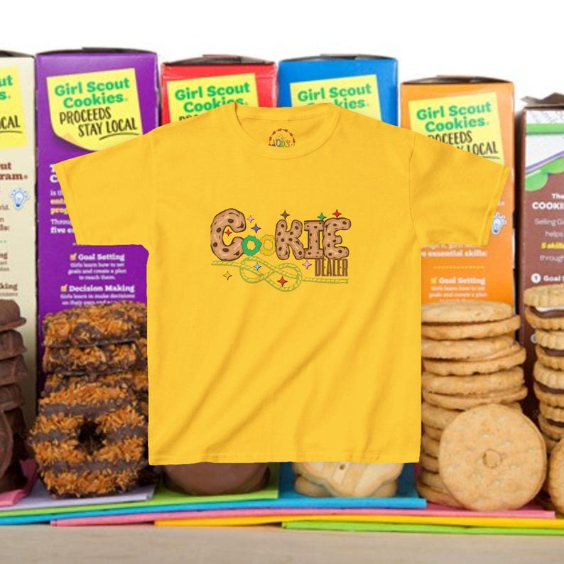 Camiseta infantil de Girl Scout Cookie Girl, camiseta divertida de Scout, camiseta juvenil, ropa para niños, camiseta de vendedor de galletas imagen 8
