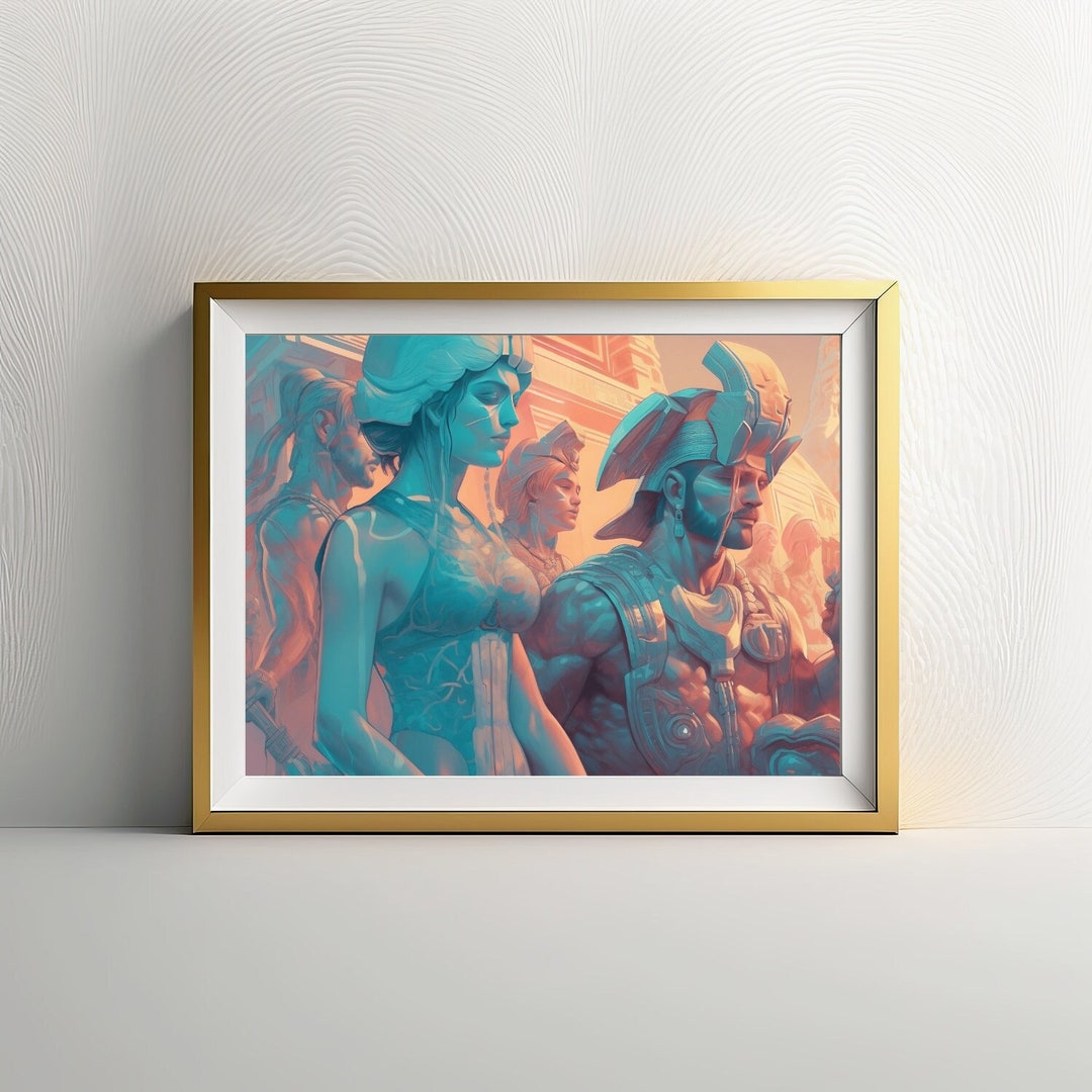 Ancient Greek Mythology Greek God Wall Art Academia Etsy