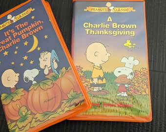 A Charlie Brown Double Feature. Two Classic Holiday VHS Tapes in One!