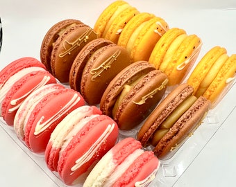 Handmade French Macarons Gift Box: Gourmet Dessert, Choose 3 Flavors