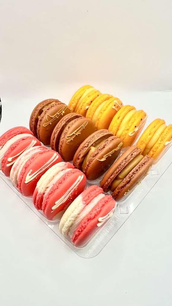 Handmade French Macarons Gift Box: Gourmet Dessert, Choose 3 Flavors