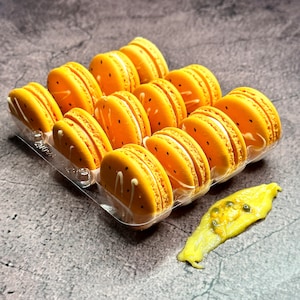 Tropical Paradise: 12 Passion Fruit Macarons in a Box