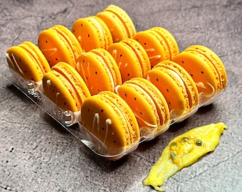 Tropical Paradise: 6 or 12 Passion Fruit Macarons in a Box