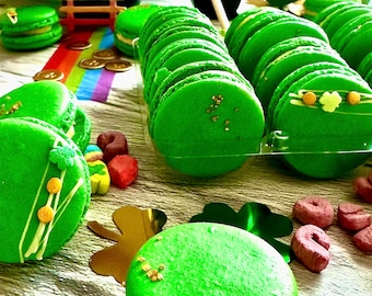 Lucky Bites: St. Patrick's Day Macarons - Irish-Inspired Flavors, Green Delights, Gourmet Treats