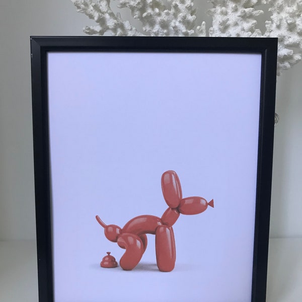 Dog Pooping Art for Bathroom - Etsy