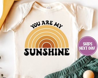 You Are My Sunshine Onesie®, Baby Onesie®, Newborn Baby Gift, Vintage Onesie®, Trendy Onesie®, Baby Shower Gift, Natural Onesie®, Rainbow