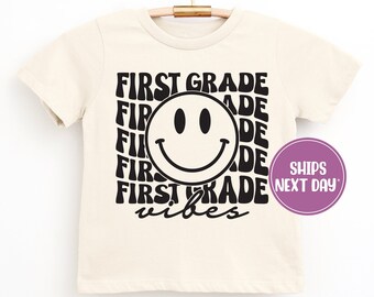 First Grade Shirt, First Grade Vibes, Retro First Grade Shirt, First Grade Shirt For Boys and Girls