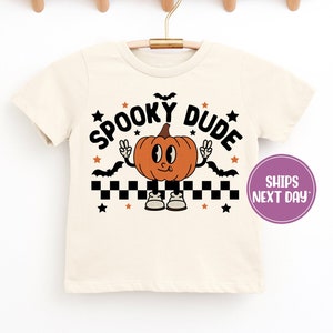 Spooky Dude Toddler Shirt, Boys Halloween Shirt, Retro Halloween Kids Shirt, Halloween Shirts For Boys, Cute Pumpkin Halloween Shirt