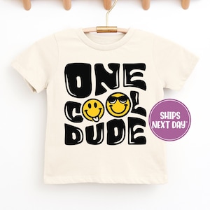 One Cool Dude Shirt, Boy Shirt, Cool Boy Shirt, Trendy Boy Shirt, Natural Kids Clothing, Dude Boy Shirt, Retro Boy Shirt, Cool Toddler Shirt