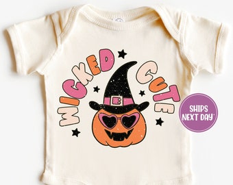 Wicked Cute Halloween Onesie®, Retro Pumpkin Witch (Gerber® Brand)