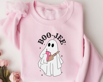 Boo Jee Ghost Sweatshirt: Retro Halloween Spöksäsong