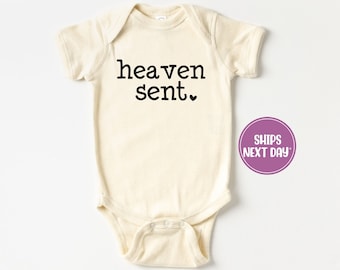 Heaven Sent Onesie®, IVF Onesie®, Baby Gift, Baby Shower Gift, Natural Onesie®, Rainbow Baby Onesie®