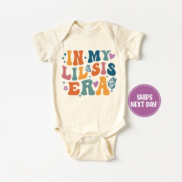 In My Lil Sis Era Onesie®, Retro Lil Sis Onesie®, Little Sister Onesie®, Retro Little Sister Onesie®