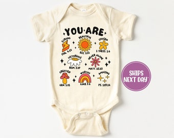 Retro Christian Onesie®, Strong Beautiful Baby Gift