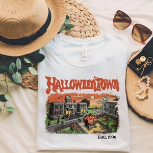 Halloweentown-tröja: Retro Halloween-tröja, höstmode bild 5