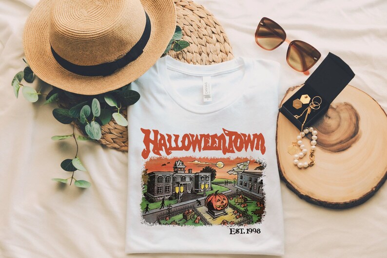 Halloweentown-tröja: Retro Halloween-tröja, höstmode bild 5