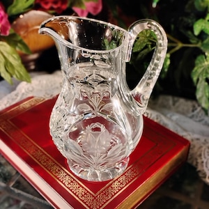 Jarra de cristal de plomo tallado europeo vintage: estilo Waterford, elegante y de alta calidad, ideal para bar, decoración de mesa o como regalo.