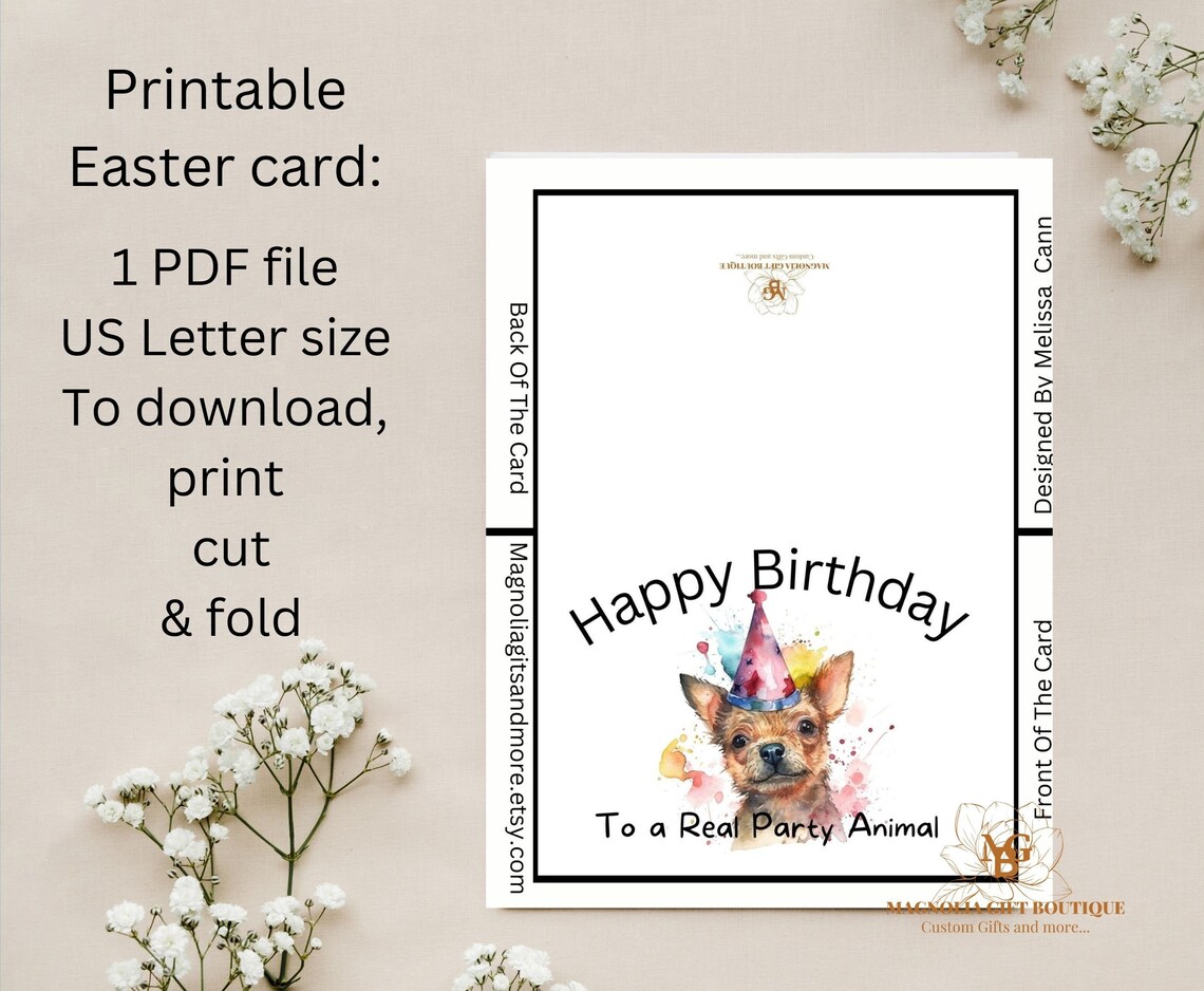 Printable Birthday Card, Pun Birthday Card, Happy Birthday Digital ...