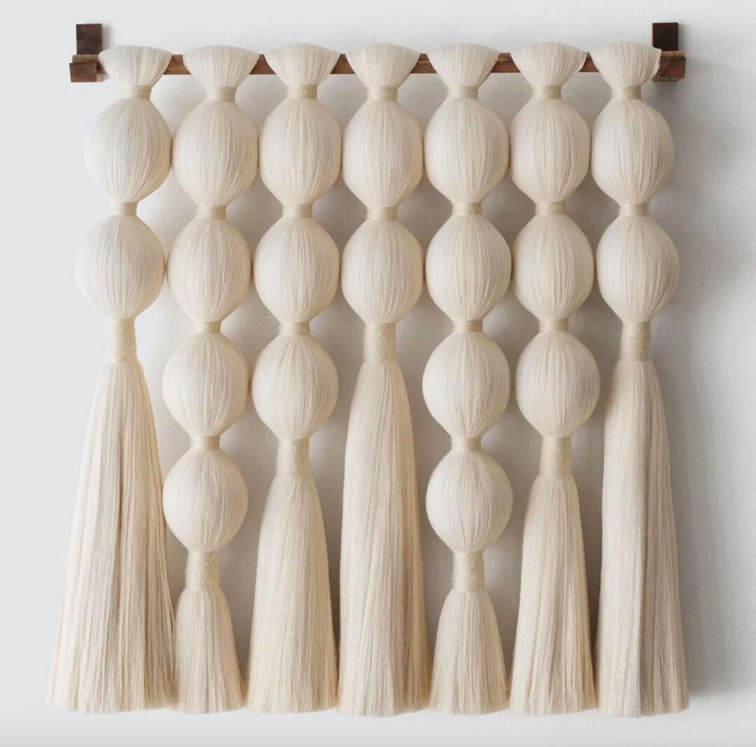 Boho Woven Ball Wall Hanging Macrame Tapestry Etsy