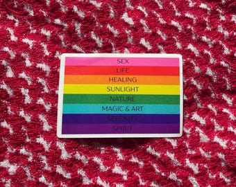 Traditional Pride Flag Glossy Sticker