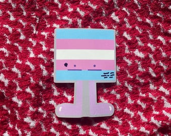 Trans guy with top surgery Glossy Sticker