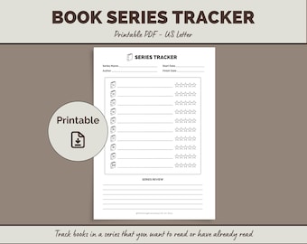 Tracker della serie di libri PDF stampabile