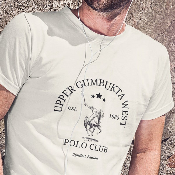 Polo Club Tshirt, Chemise de cheval, Upper Gumbukta West Tee, T-shirt pour hommes, Sports équestres, Cadeau de la fête des Pères, Graphique, Softstyle unisexe
