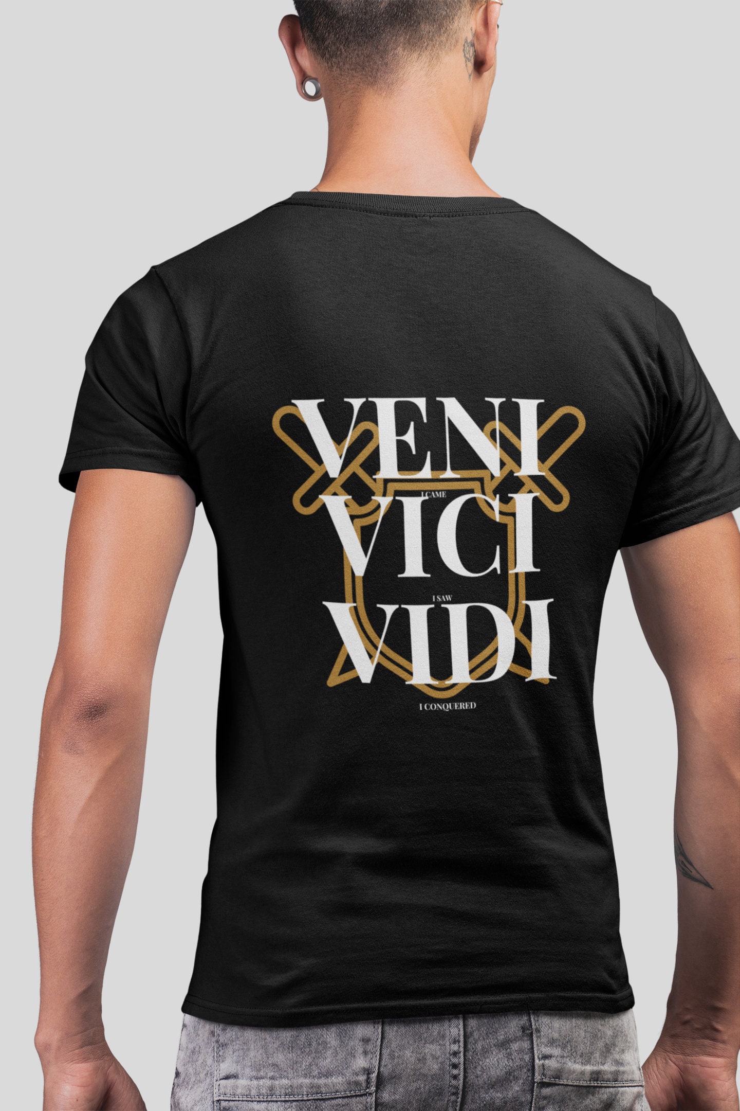 1 LEFT Vidi Vici Veni men's Humor T-shirt -  Israel