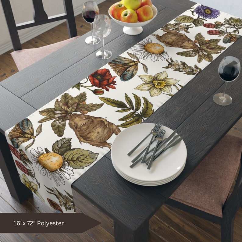 Cottagecore Kitchen Table Runner for Home Boho Witchy Decor - Etsy