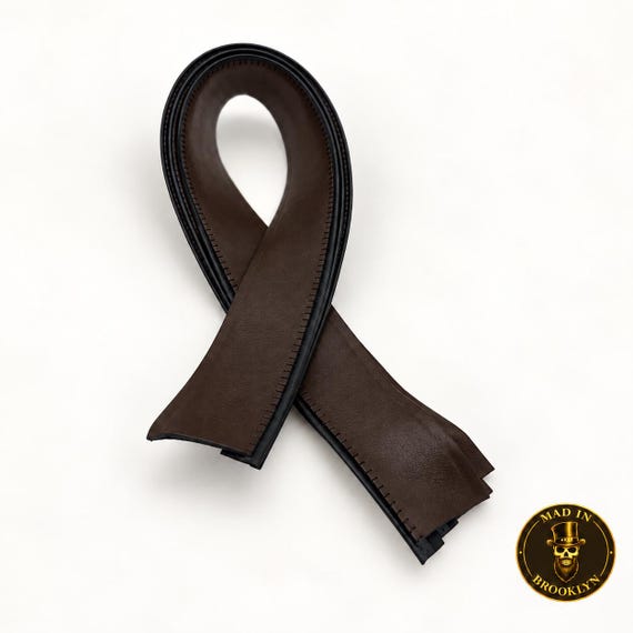 Dark Brown Roan Leather Hat Sweatband