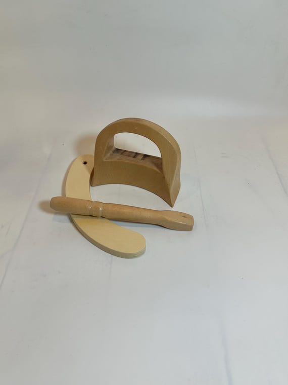 Hat making wooden tools combo , runner ( pusher downer) , puller downer , tolliker, blocking cord ,