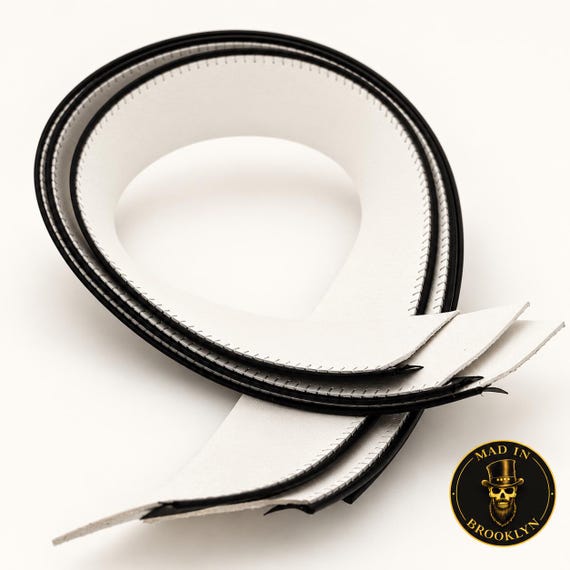 White Italian Leather Hat Sweatband