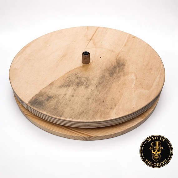 18-Inch Wooden Spinning & Sanding Plate for Hat Making