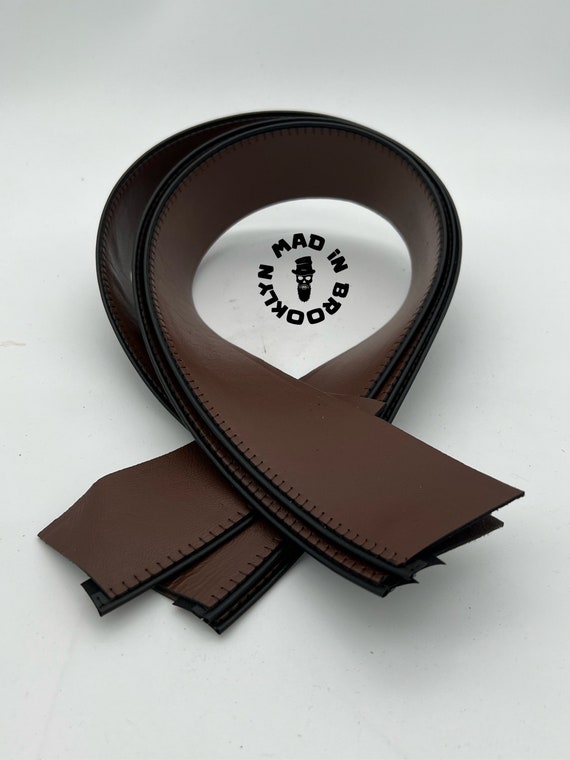 Leather hat sweatband brown