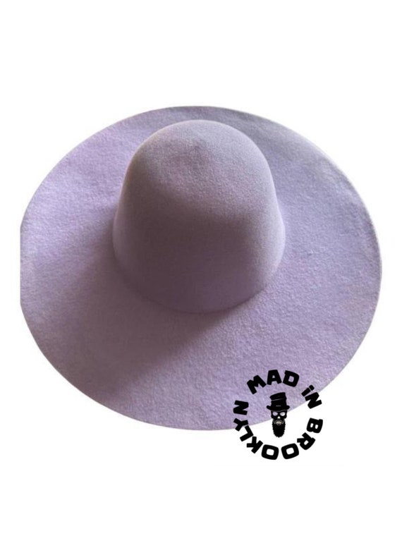 Lavander 70% rabbit  / wool  fur felt capeline western weight 220 grams,  12 cm brim.  BULK  orders can be arranged.  please contact us dire