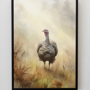 Turkey Prints, Digital Prints, Printable Wall Art, Nature Print, Natural Wall Art, Turkey Illustration, Nature Wall Art, Rustic Print
