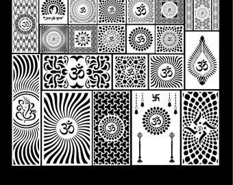 Om Aum Spiritual Wall Art DXF Bundle | Laser Cut, CNC, Glowforge (Digital Download)