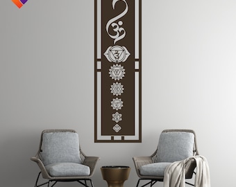 7 Chakra wall art svg,dxf, Eps AI PDF files, plasma cut file, wall art dxf, Laser cut files, Glowforge files Metalic & Wood CNC machine dxf