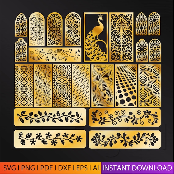 Panel frame Wall Decor Laser Cut Files: Aum Symbol, CNC Router, Glowforge (Digital Download)