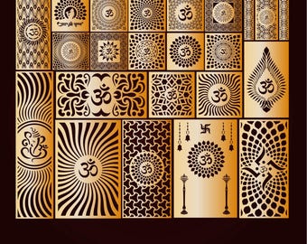 Om Aum Spiritual Wall Art DXF Bundle | Laser Cut, CNC, Glowforge (Digital Download)