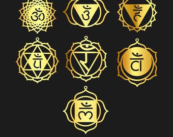 7 Chakra Pendant SVG Bundle | Sacred Geometry Mandala Jewelry Designs (Digital Download)