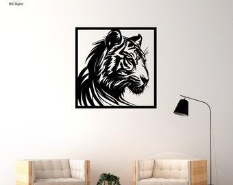 Tiger Head SVG: Jungle Cat Clipart, Cricut Silhouette (Digital Download