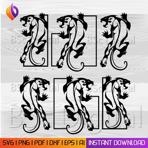 Jaguar Climbing SVG, Testa di tigre PNG, Faccia di tigre DXF, Logo della tigre, File di taglio del gatto della giungla, File di taglio della silhouette del grande gatto Cricut File Glowforge