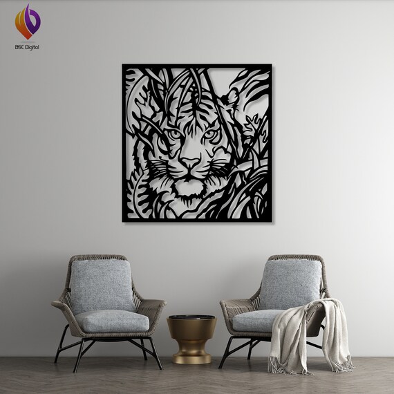 Tiger SVG, Tiger Head PNG, Tiger Face DXF, Tiger Logo, Jungle Cat, Big Cat Cricut Silhouette Cut FileGlowforge files