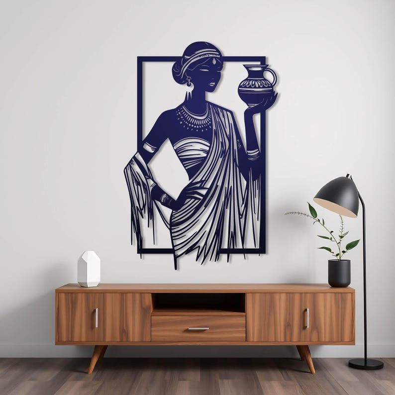African Woman Pot Silhouette SVG | Afro Tribal Laser Cut File, Cricut ...