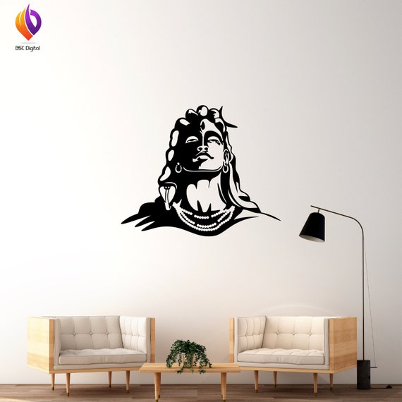 Adiyogi Laser-Cut DXF File for Glowforge and CNC Machines - Wall Art Decor, Vinyl and Metal Panel Cutting, Plasma Cut - Digital Download